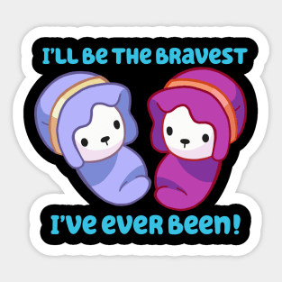 Brave Mom of Twin Girls Sticker